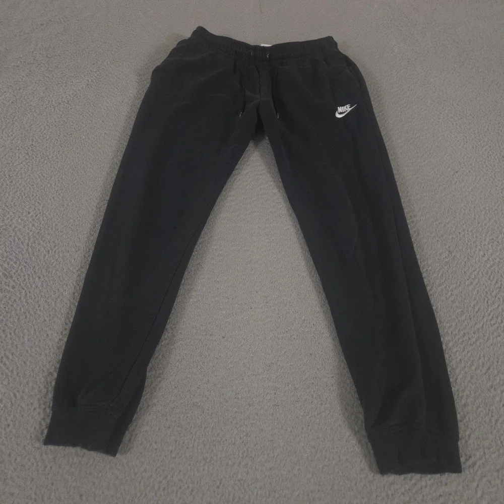 Nike Sweatpants Womens S Black Sportswear Essential Fleece Tapered Leg Jogger